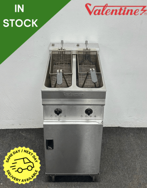 Used Valentine EVO2200 Twin Pan Twin Basket Fryer - 3 Phase Electric