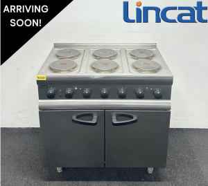 Used Lincat 900mm Stainless Steel 6 Ring Cooker With Oven - 3 Phase Electric
