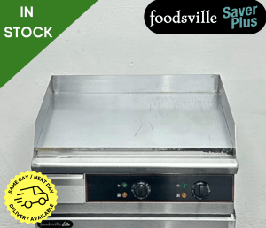 Hardly Used Foodsville Saver Plus 610mm Countertop Chrome Top Mirror Griddle - 13 Amp Plug In & Go!