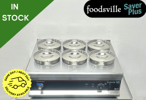 Hardly Used Foodsville Saver Plus 6 Pot Bain Marie With Drain Tap - 13 Amp Plug In & Go!