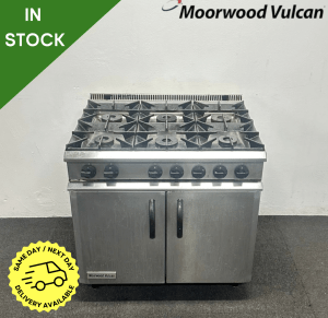 Used Moorwood Vulcan 900mm Stainless Steel 6 Ring Cooker With Fan Assisted Oven - Natural Gas