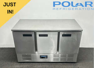Used Polar G Series Three Door Counter Fridge