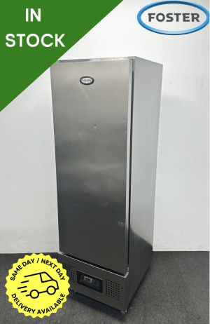 Used Foster Slimline 400 Litre Upright Fridge, On Wheels