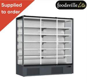 NEW Foodsville Lite 1830mm 3 Door Frameless Multideck, On Wheels