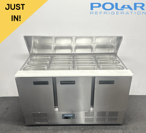 Used Polar G Series Three Door Saladette Fridge - Includes G/N Containers!