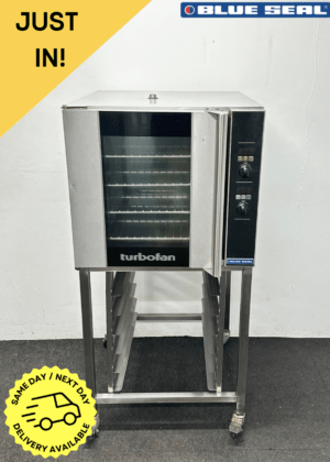 Used Blue Seal Turbofan E32 Convection Oven, On Mobile Stainless Steel Stand - 3 Phase Electric