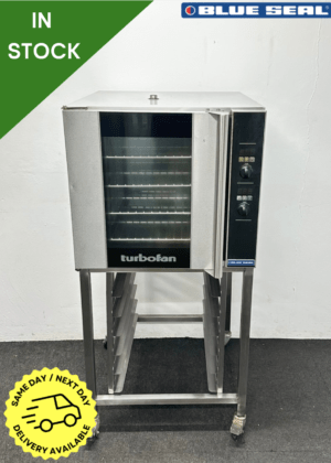 Used Blue Seal Turbofan E32 Convection Oven, On Mobile Stainless Steel Stand - 3 Phase Electric