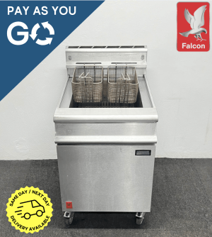Pay As You Go: Used Falcon Dominator Single Tank Twin Basket Fryer, On Wheels - Natural Gas