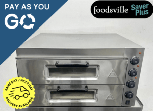 Pay As You Go: New Foodsville Saver Plus Twin 20″ Deck Pizza Oven – 13 Amp Plug In & Go!