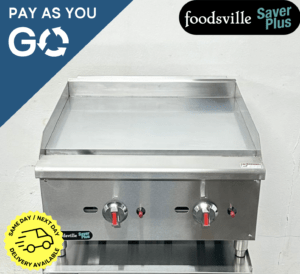 Pay As You Go: New Foodsville Saver Plus 600mm Heavy Duty Chrome Top Countertop Griddle - Available On Natural Gas Or LPG