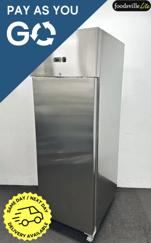 Pay As You Go: New Foodsville Lite Stainless Steel 600 Litre Upright Fridge On Wheels, With Digital Temperature Controller