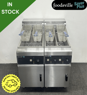 NEW Foodsville Saver Plus Triple Pan Four Basket Fryer - Single Phase Electric