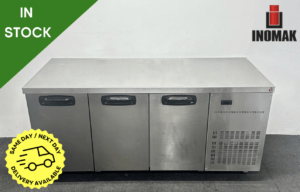 Used Inomak 3 Door Wall Counter Fridge, On Wheels - 13 Amp Plug In And Go!