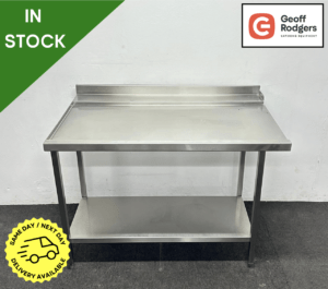 Used 1200mm Stainless Steel Dishwasher Table With Undershelf