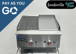 Pay As You Go: New Foodsville Saver Plus 600mm Countertop 1/2 Chargrill 1/2 Griddle – Available on Natural Gas or LPG