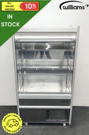 Used Williams Gem 960mm Slimline Multideck Display Fridge, On Wheels