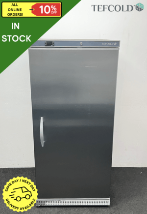 Used Tefcold 600 Litre Upright Stainless Steel Fridge