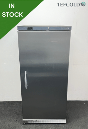 Used Tefcold 600 Litre Upright Stainless Steel Fridge