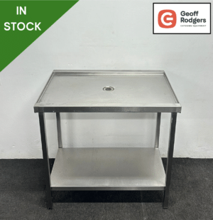 Used 900mm Stainless Steel Waste Disposal Table With Undershelf