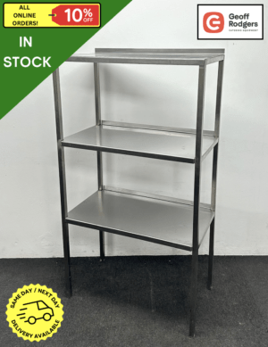 Used 940mm Stainless Steel 3 Tier Heavy Duty Racking
