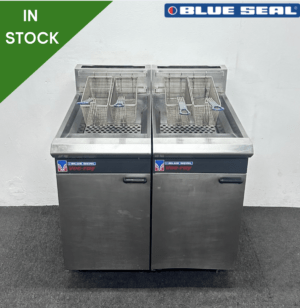 Used Blue Seal Twin Tank Four Basket Fryer - Available on Natural Gas or LPG