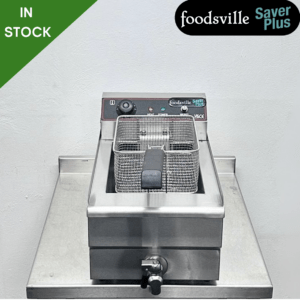 NEW Foodsville Saver Plus Countertop 9.5 Litre Single Tank Single Basket Electric Fryer, With Taps - 13 Amp Plug In & Go!