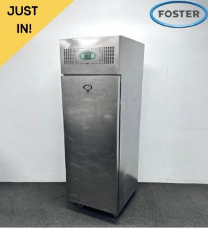 Used Foster Eco Pro 600 Litre Stainless Steel Upright Fridge, On Wheels