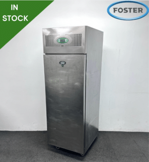 Used Foster Eco Pro 600 Litre Stainless Steel Upright Fridge, On Wheels