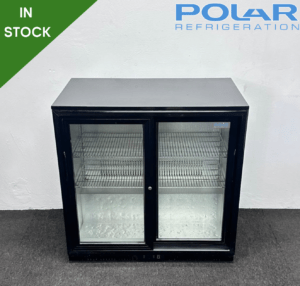 Used Polar 900mm 2 Door Glass Fronted Bottle Cooler - Sliding Door