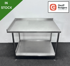 Used 1200mm Stainless Steel Corner Table With Undershelf